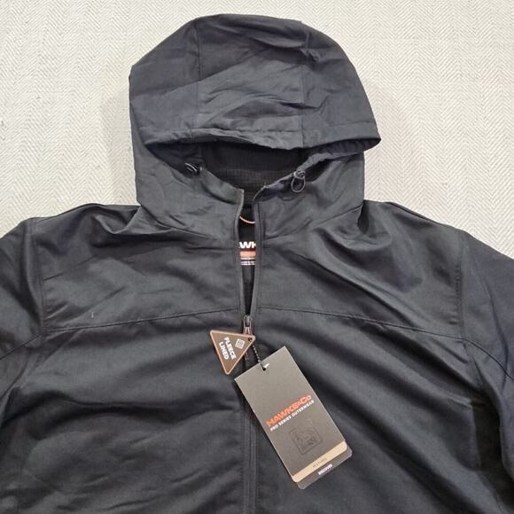 Hawke & Co Performance Black Hoodie Men's Size Large Zip Jacket Fleece Lined NWT - Picture 3 of 16